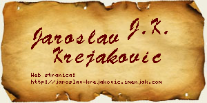 Jaroslav Krejaković vizit kartica
